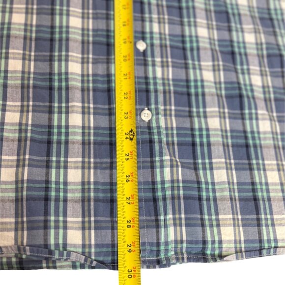 Columbia Men’s 2XL XXL Regular Fit Blue Green Plaid Casual Western short sleeve - Picture 8 of 10